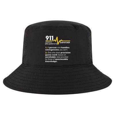 911 Dispatcher Definition Handles Emergencies Dispatch Cool Comfort Performance Bucket Hat