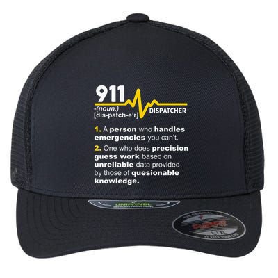 911 Dispatcher Definition Handles Emergencies Dispatch Flexfit Unipanel Trucker Cap