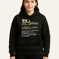 911 Dispatcher Definition Handles Emergencies Dispatch Hoodie
