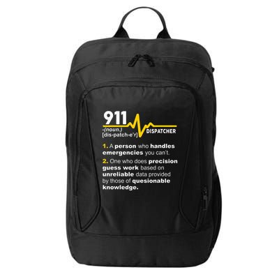 911 Dispatcher Definition Handles Emergencies Dispatch City Backpack