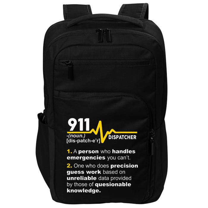 911 Dispatcher Definition Handles Emergencies Dispatch Impact Tech Backpack