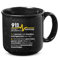 911 Dispatcher Definition Handles Emergencies Dispatch 15oz Campfire Ceramic Mug
