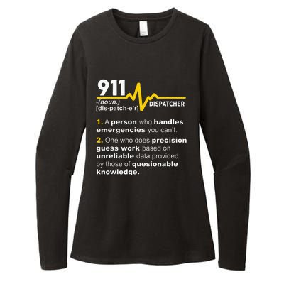 911 Dispatcher Definition Handles Emergencies Dispatch Womens CVC Long Sleeve Shirt