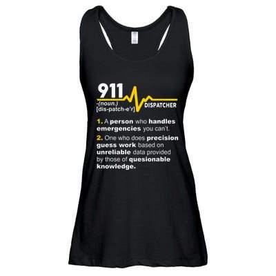 911 Dispatcher Definition Handles Emergencies Dispatch Ladies Essential Flowy Tank