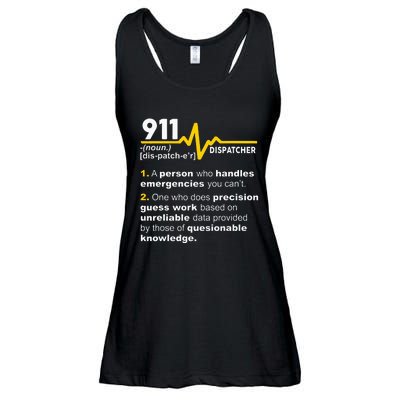 911 Dispatcher Definition Handles Emergencies Dispatch Ladies Essential Flowy Tank