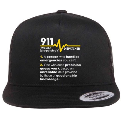 911 Dispatcher Definition Handles Emergencies Dispatch Flatbill Hat
