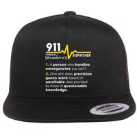 911 Dispatcher Definition Handles Emergencies Dispatch Flatbill Hat