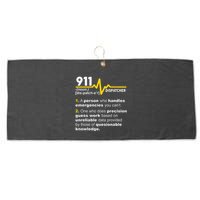 911 Dispatcher Definition Handles Emergencies Dispatch Large Microfiber Waffle Golf Towel