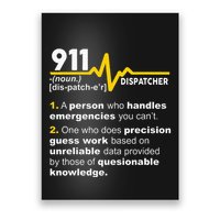 911 Dispatcher Definition Handles Emergencies Dispatch Poster