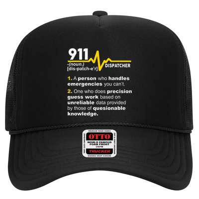 911 Dispatcher Definition Handles Emergencies Dispatch Trucker Hat