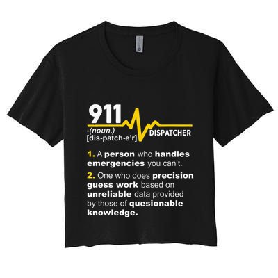 911 Dispatcher Definition Handles Emergencies Dispatch Crop Top