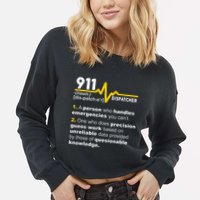 911 Dispatcher Definition Handles Emergencies Dispatch Cropped Pullover Crew