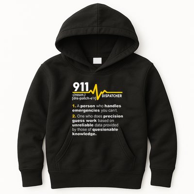 911 Dispatcher Definition Handles Emergencies Dispatch Kids Hoodie