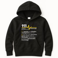 911 Dispatcher Definition Handles Emergencies Dispatch Kids Hoodie