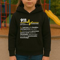 911 Dispatcher Definition Handles Emergencies Dispatch Kids Hoodie