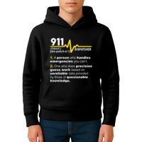 911 Dispatcher Definition Handles Emergencies Dispatch Kids Hoodie