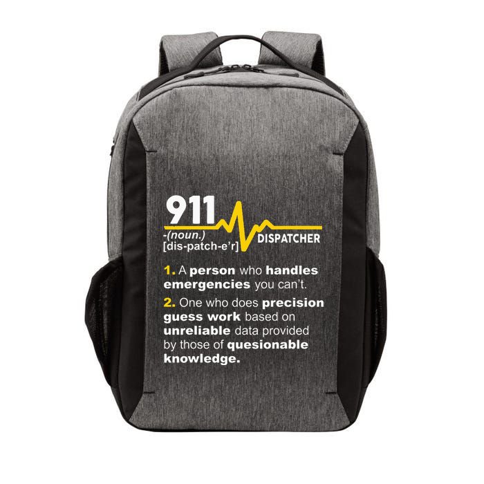911 Dispatcher Definition Handles Emergencies Dispatch Vector Backpack