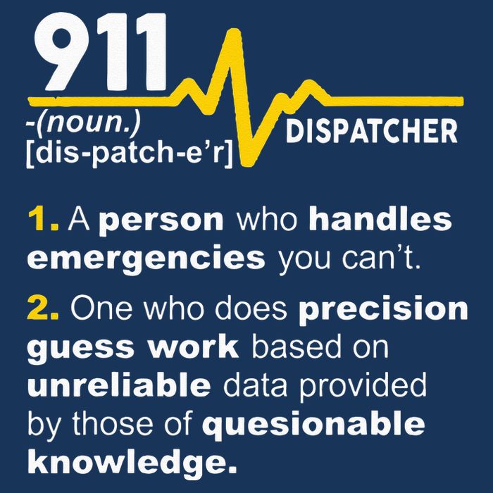 911 Dispatcher Definition Handles Emergencies Dispatch Infant Baby Jersey Bodysuit