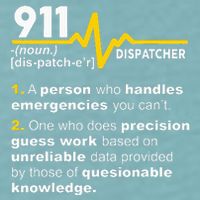 911 Dispatcher Definition Handles Emergencies Dispatch Sueded Cloud Jersey T-Shirt