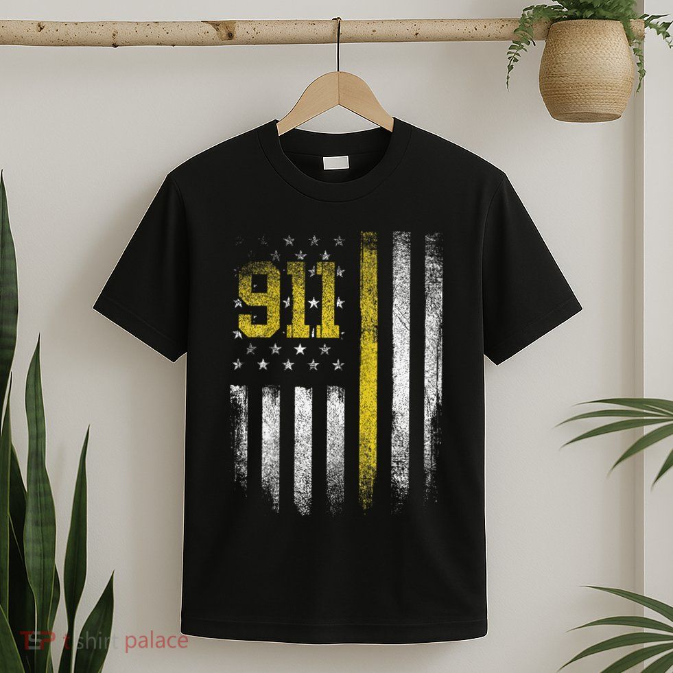 911 Dispatcher Dispatch Us Flag Police Emergency Responder T-Shirt