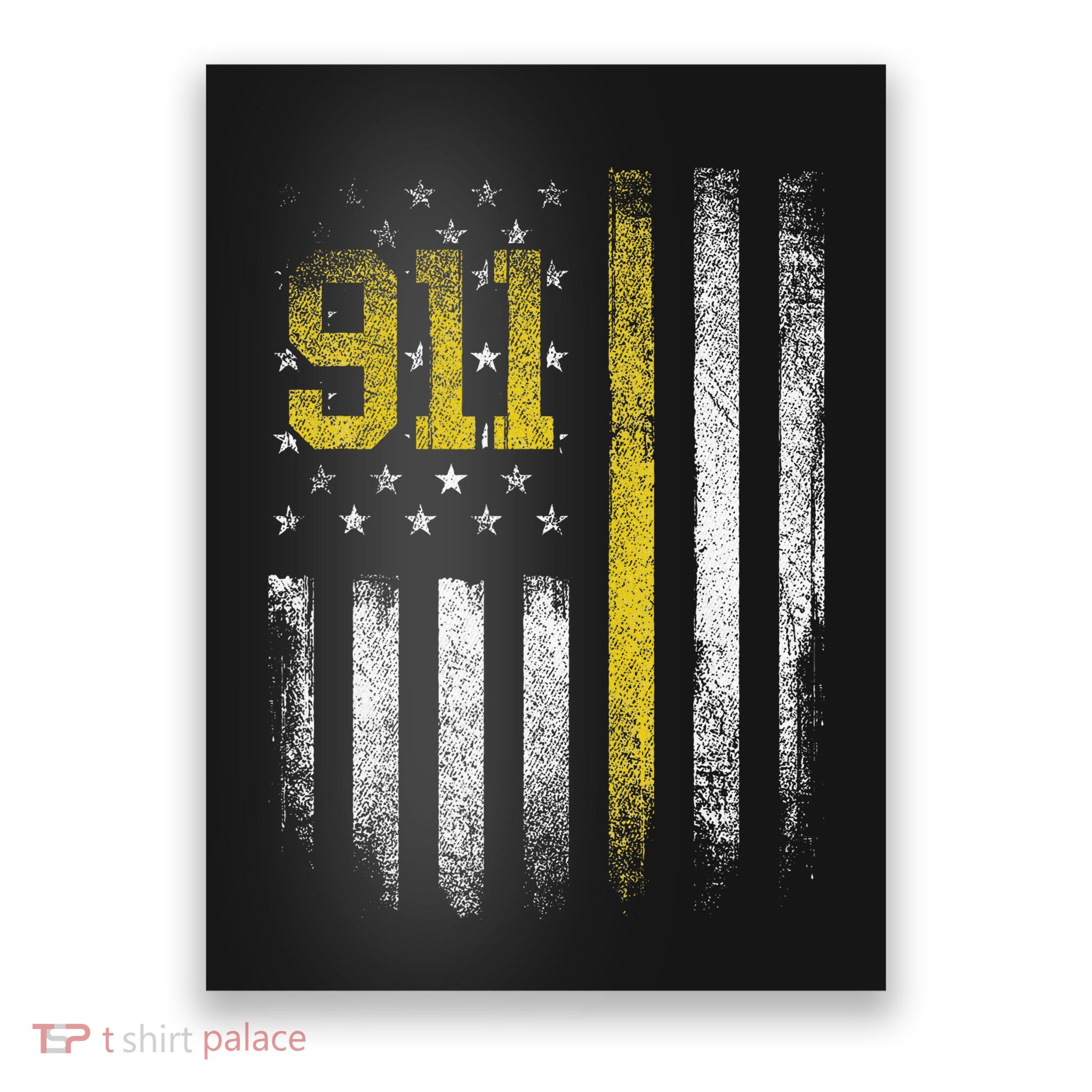 911 Dispatcher Dispatch Us Flag Police Emergency Responder Poster