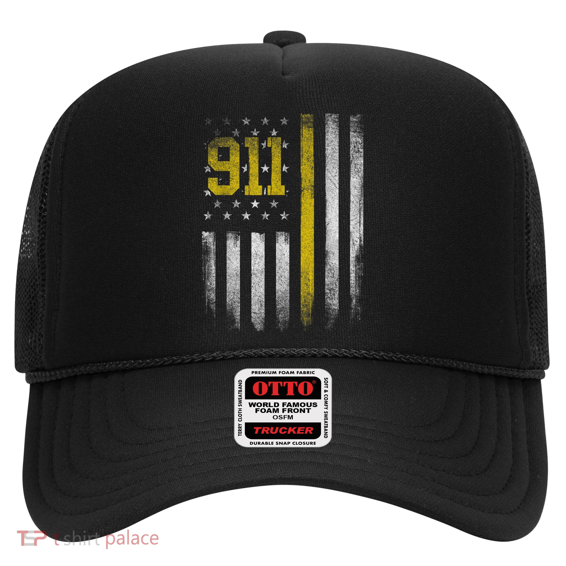 911 Dispatcher Dispatch US Flag Police Emergency Responder Trucker Hat