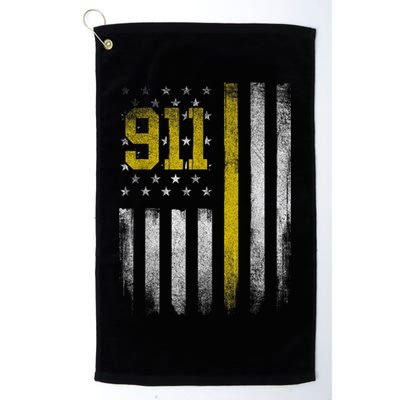 911 Dispatcher Dispatch US Flag Police Emergency Responder Golf Towel