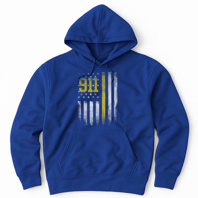 911 Dispatcher Dispatch US Flag Police Emergency Responder Hoodie