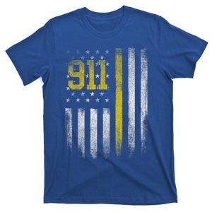 911 Dispatcher Dispatch US Flag Police Emergency Responder T-Shirt