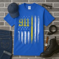 911 Dispatcher Dispatch US Flag Police Emergency Responder Tall T-Shirt