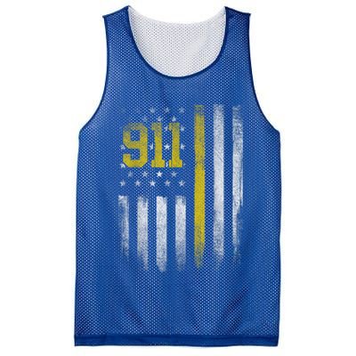 911 Dispatcher Dispatch US Flag Police Emergency Responder Mesh Reversible Basketball Jersey Tank