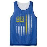 911 Dispatcher Dispatch US Flag Police Emergency Responder Mesh Reversible Basketball Jersey Tank