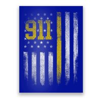 911 Dispatcher Dispatch US Flag Police Emergency Responder Poster