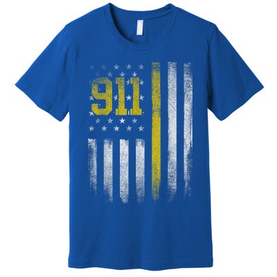 911 Dispatcher Dispatch US Flag Police Emergency Responder Premium T-Shirt