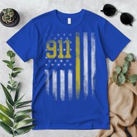 911 Dispatcher Dispatch US Flag Police Emergency Responder Premium T-Shirt