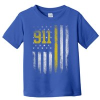 911 Dispatcher Dispatch US Flag Police Emergency Responder Toddler T-Shirt
