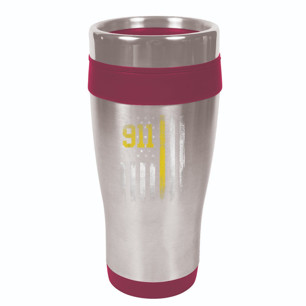 911 Dispatcher Dispatch US Flag Police Emergency Responder 16oz Travel Tumbler