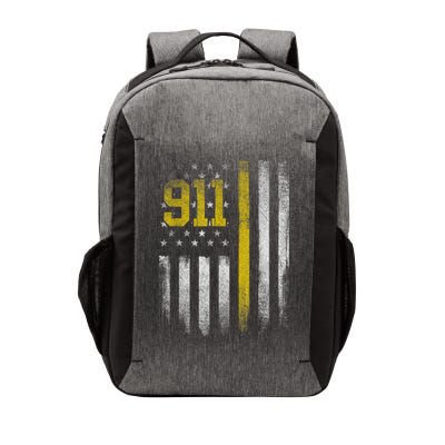 911 Dispatcher Dispatch US Flag Police Emergency Responder Vector Backpack