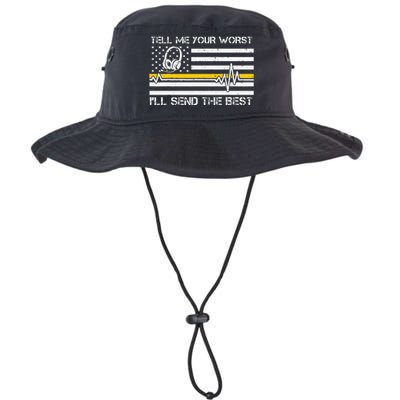 911 Dispatcher Flag Tell Me Your Worst ILl Send The Best Legacy Cool Fit Booney Bucket Hat