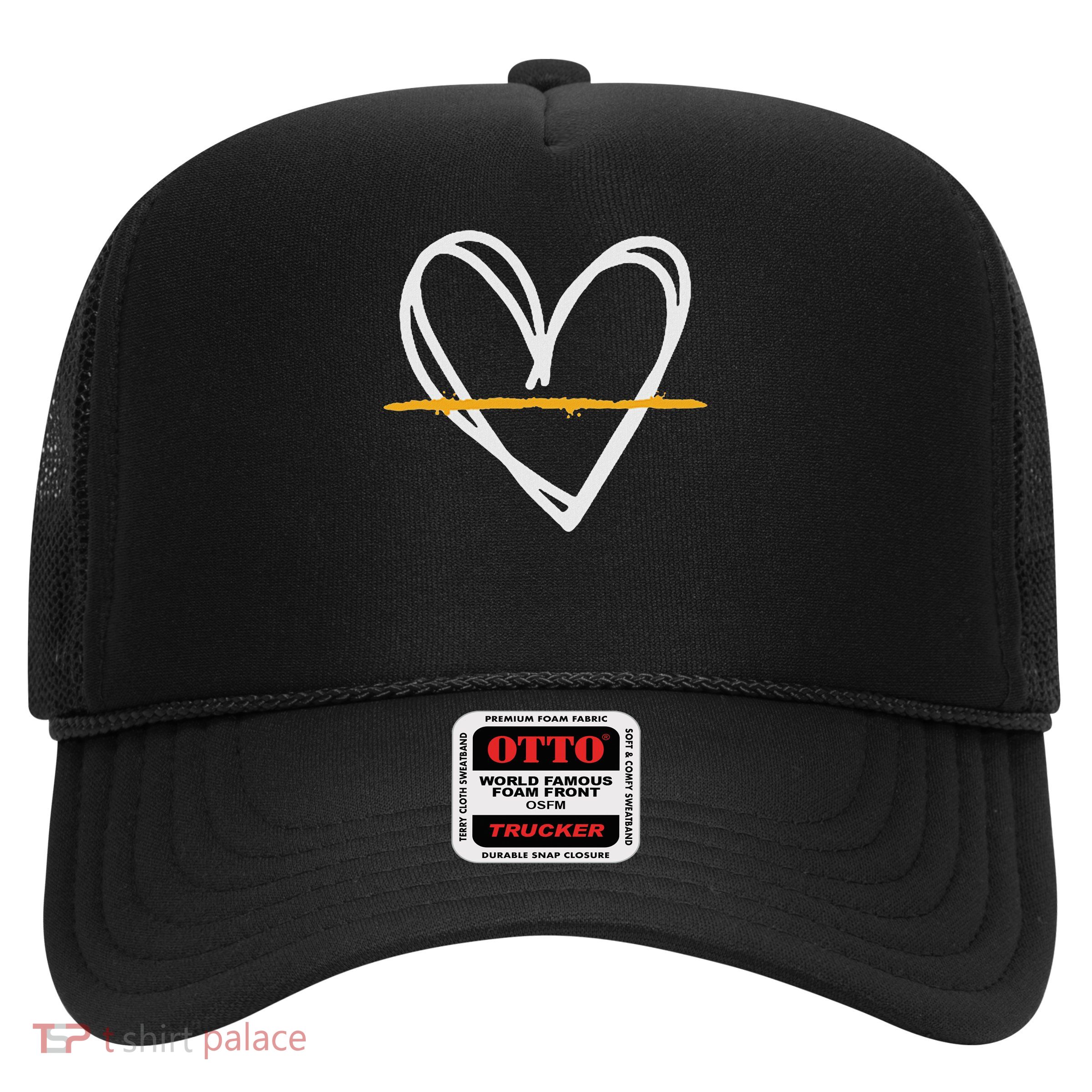 911 Dispatcher Heart Gift Thin Gold Line For Police Dispatch Trucker Hat