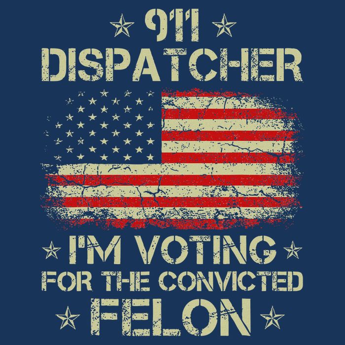 911 Dispatcher IM Voting For The Convicted Felon Funny Infant Baby Jersey Bodysuit