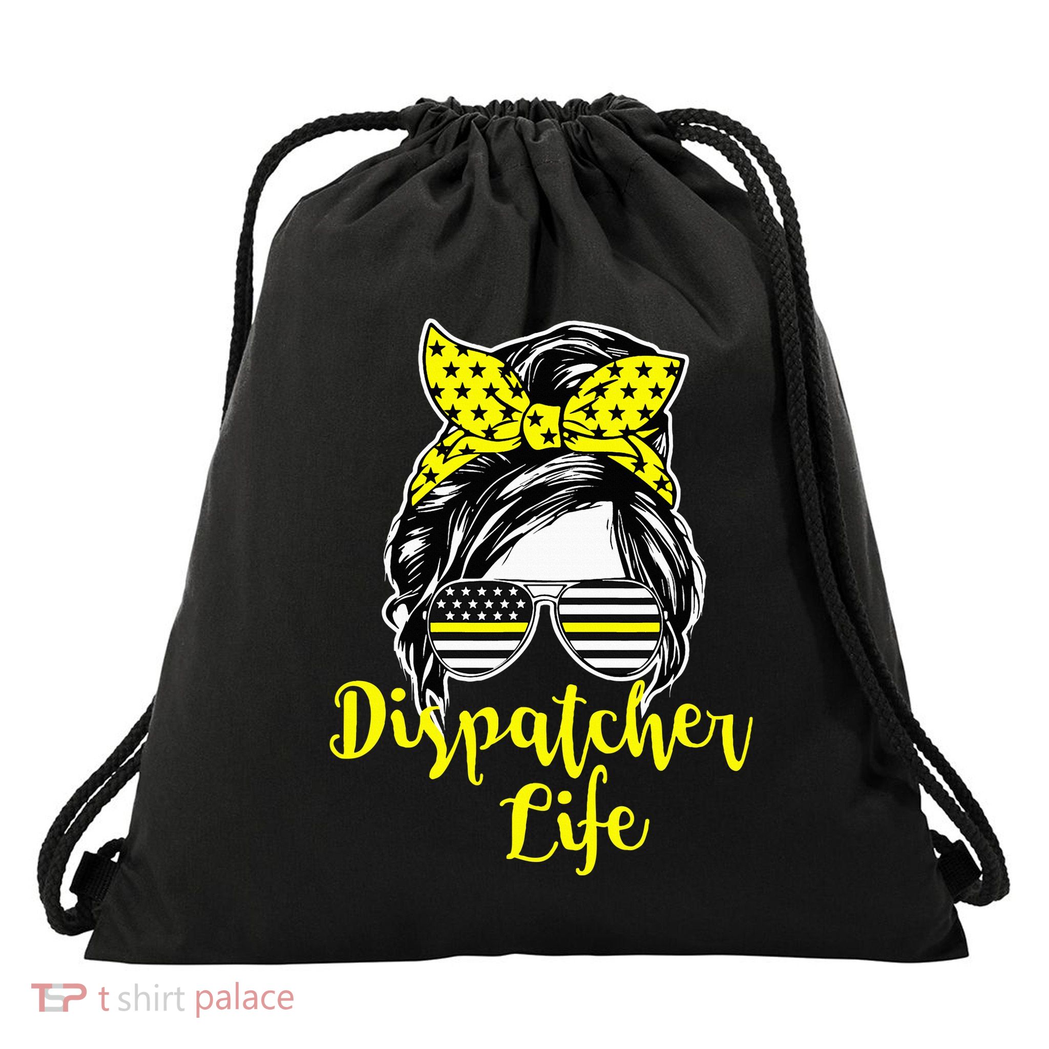 911 Dispatcher Life Female Operator Emergency Responder Drawstring Bag