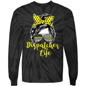 911 Dispatcher Life Female Operator Emergency Responder Tie-Dye Long Sleeve Shirt