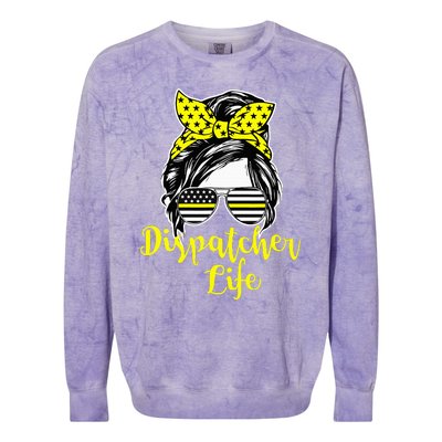 911 Dispatcher Life Female Colorblast Crewneck Sweatshirt