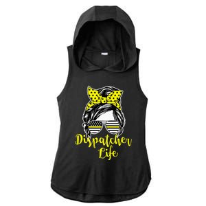 911 Dispatcher Life Female Ladies PosiCharge Tri-Blend Wicking Draft Hoodie Tank