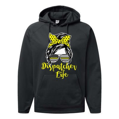 911 Dispatcher Life Female Performance Fleece Hoodie