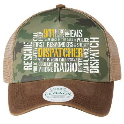 911 Dispatcher Rescue Dispatch EMS Police First Responder Legacy Tie Dye Trucker Hat