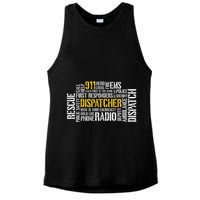 911 Dispatcher Rescue Dispatch EMS Police First Responder Ladies PosiCharge Tri-Blend Wicking Tank