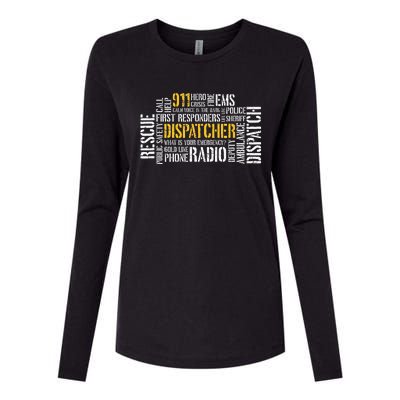 911 Dispatcher Rescue Dispatch EMS Police First Responder Womens Cotton Relaxed Long Sleeve T-Shirt