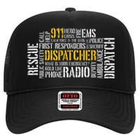 911 Dispatcher Rescue Dispatch EMS Police First Responder High Crown Mesh Back Trucker Hat